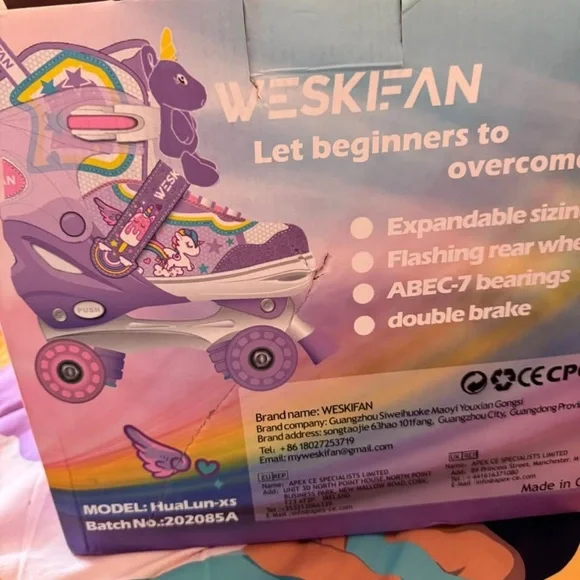 Pink and White Roller Skates with Plush Toys - Picture 3 of 3